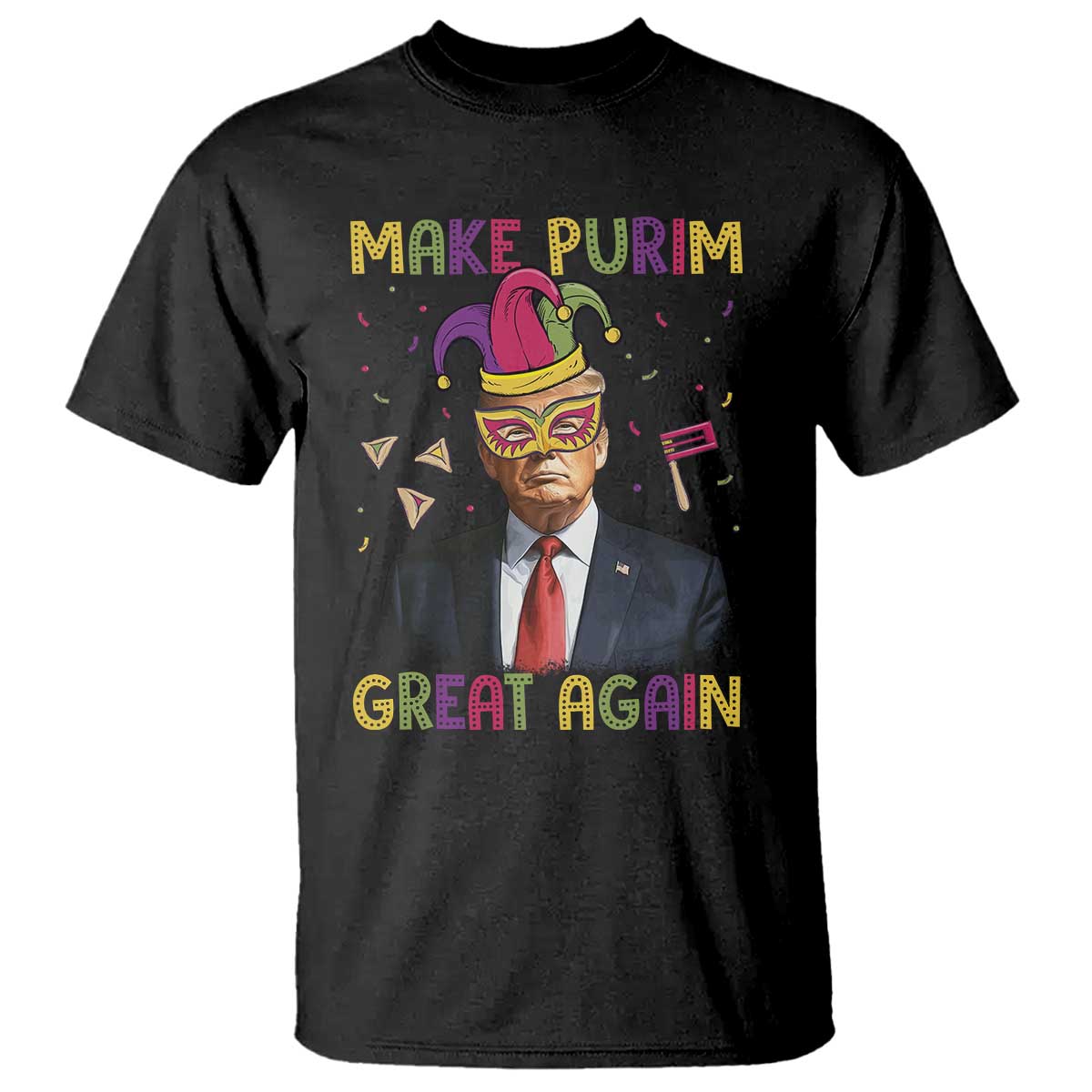 Trump Purim T Shirt Make Purim Great Again Jewish TS09 Black Print Your Wear