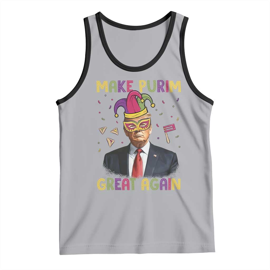Trump Purim Tank Top Make Purim Great Again Jewish TS09 Athletic Heather Black Print Your Wear