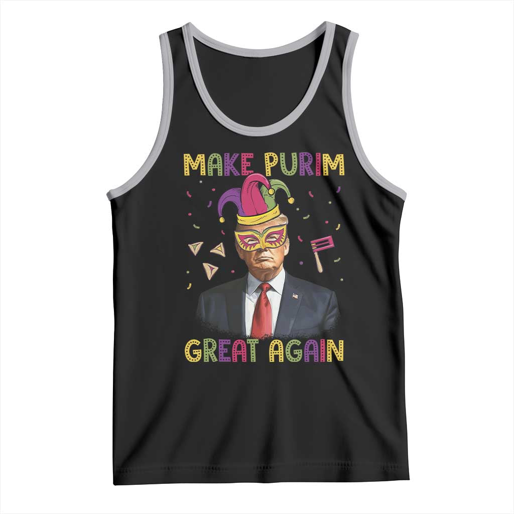 Trump Purim Tank Top Make Purim Great Again Jewish TS09 Black Athletic Heather Print Your Wear