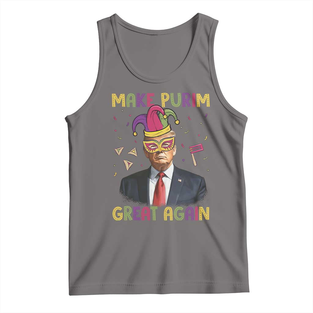 Trump Purim Tank Top Make Purim Great Again Jewish TS09 Deep Heather Print Your Wear