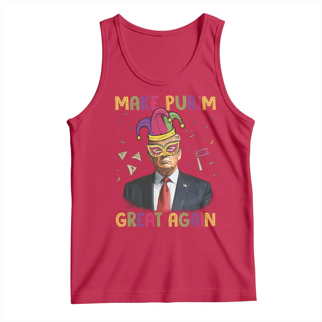 Trump Purim Tank Top Make Purim Great Again Jewish TS09 Red Print Your Wear