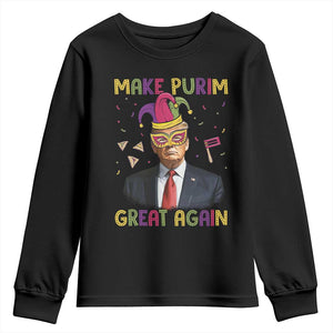 Trump Purim Youth Sweatshirt Make Purim Great Again Jewish TS09 Black Print Your Wear