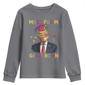 Trump Purim Youth Sweatshirt Make Purim Great Again Jewish TS09 Charcoal Print Your Wear