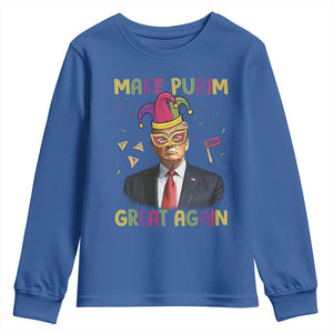 Trump Purim Youth Sweatshirt Make Purim Great Again Jewish TS09 Royal Blue Print Your Wear