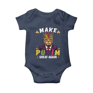 Funny Trump Purim Baby Onesie Make Purim Great Again TS09 Navy Print Your Wear