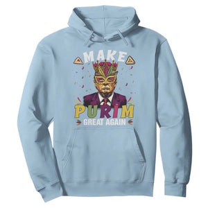 Funny Trump Purim Hoodie Make Purim Great Again TS09 Light Blue Print Your Wear