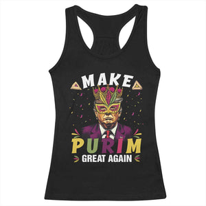 Funny Trump Purim Racerback Tank Top Make Purim Great Again TS09 Black Print Your Wear