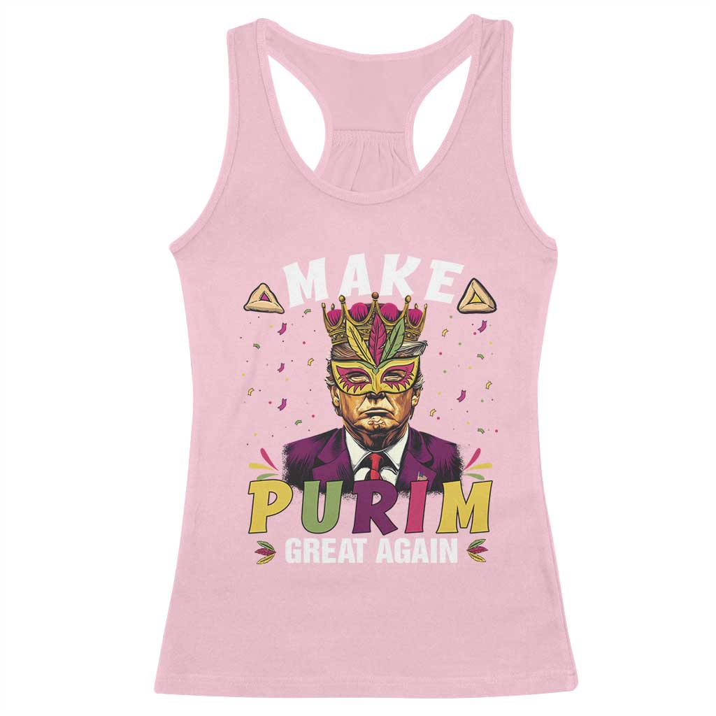 Funny Trump Purim Racerback Tank Top Make Purim Great Again TS09 Light Pink Print Your Wear