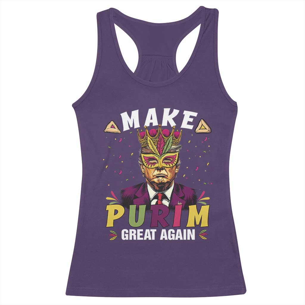 Funny Trump Purim Racerback Tank Top Make Purim Great Again TS09 Purple Print Your Wear