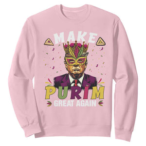 Funny Trump Purim Sweatshirt Make Purim Great Again TS09 Light Pink Print Your Wear