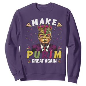Funny Trump Purim Sweatshirt Make Purim Great Again TS09 Purple Print Your Wear