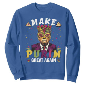 Funny Trump Purim Sweatshirt Make Purim Great Again TS09 Royal Blue Print Your Wear