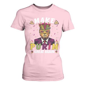Funny Trump Purim T Shirt For Women Make Purim Great Again TS09 Light Pink Print Your Wear