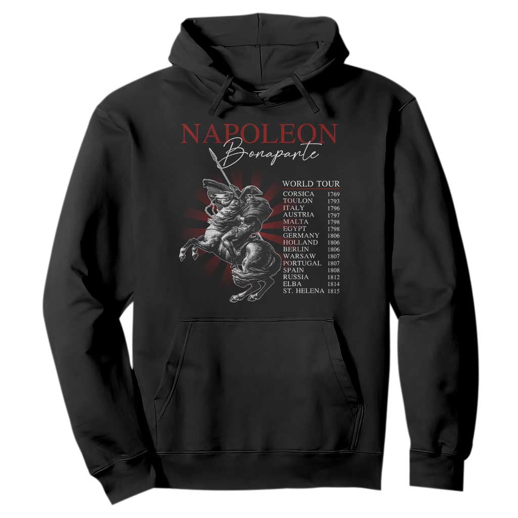 Funny History Lover Hoodie Napoleon Bonaparte World Tour TS09 Black Print Your Wear