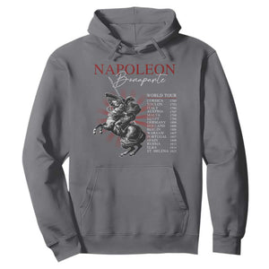 Funny History Lover Hoodie Napoleon Bonaparte World Tour TS09 Charcoal Print Your Wear