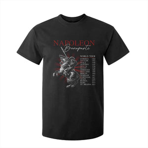 Funny History Lover T Shirt For Kid Napoleon Bonaparte World Tour TS09 Black Print Your Wear
