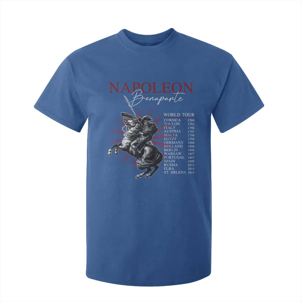 Funny History Lover T Shirt For Kid Napoleon Bonaparte World Tour TS09 Royal Blue Print Your Wear