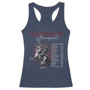Funny History Lover Racerback Tank Top Napoleon Bonaparte World Tour TS09 Navy Print Your Wear