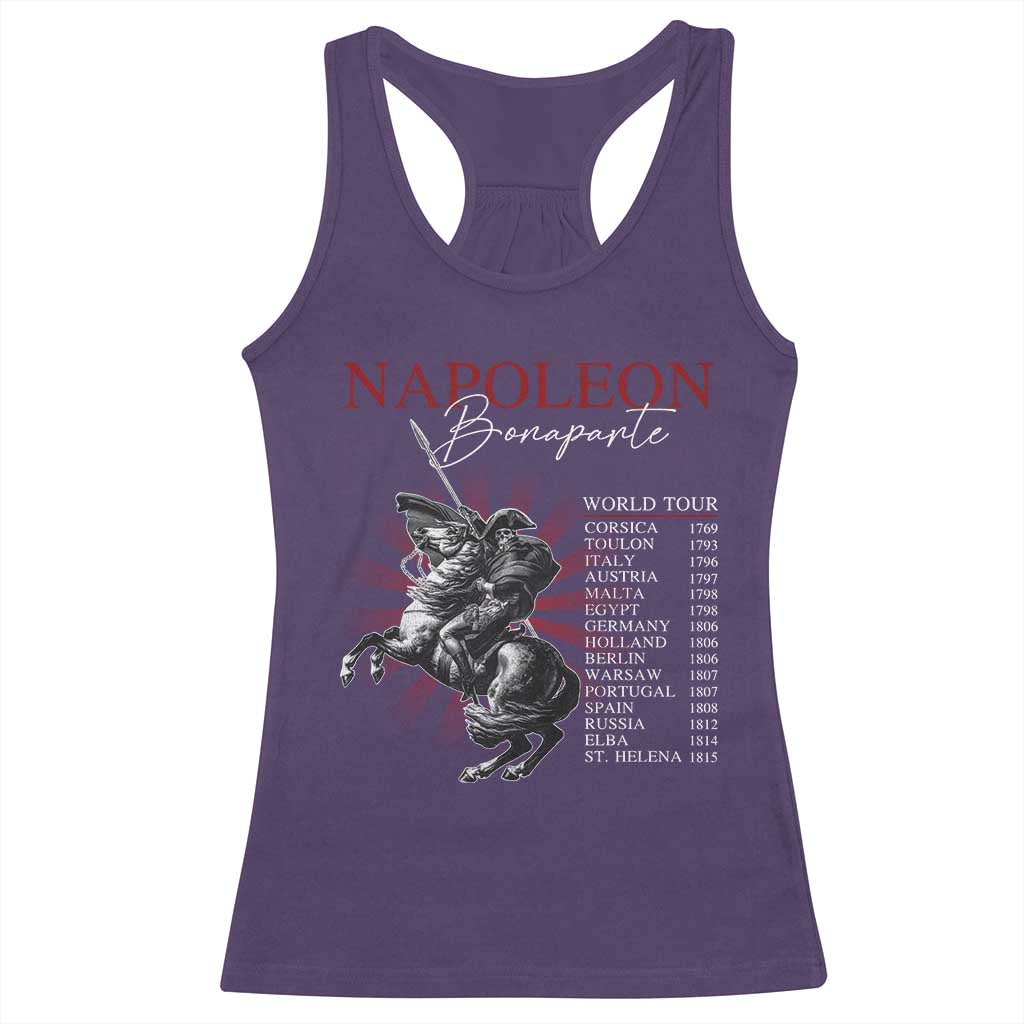 Funny History Lover Racerback Tank Top Napoleon Bonaparte World Tour TS09 Purple Print Your Wear