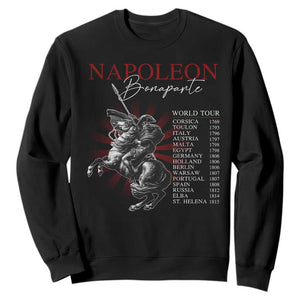Funny History Lover Sweatshirt Napoleon Bonaparte World Tour TS09 Black Print Your Wear