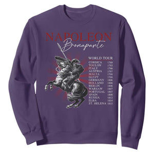 Funny History Lover Sweatshirt Napoleon Bonaparte World Tour TS09 Purple Print Your Wear