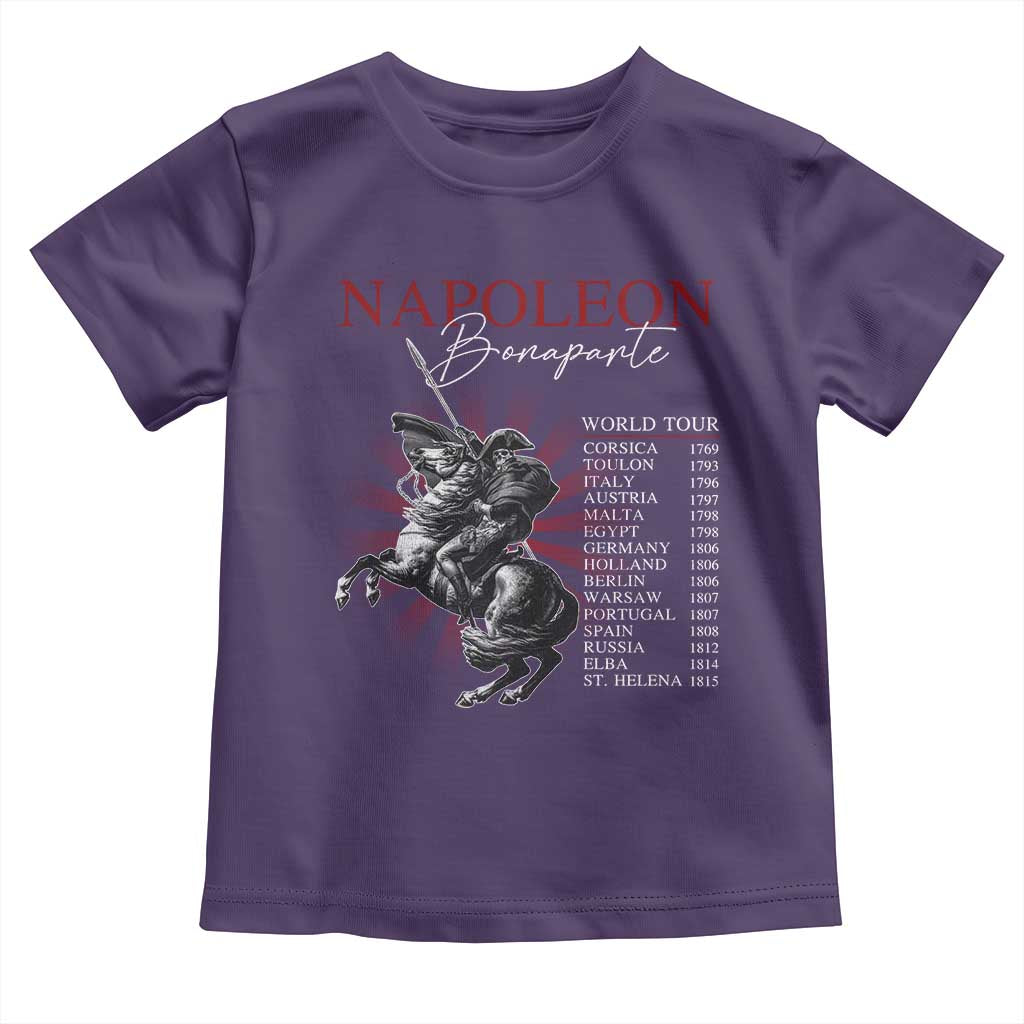 Funny History Lover Toddler T Shirt Napoleon Bonaparte World Tour TS09 Purple Print Your Wear