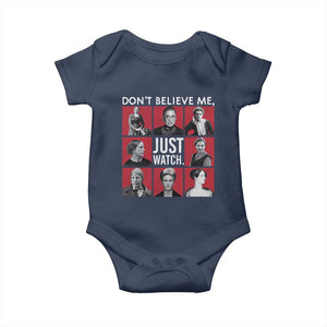 Strong Historical Women Baby Onesie Don't Believe Me Just Watch TS09 Navy Print Your Wear