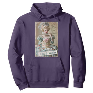 Satirical Funny History Jokes Hoodie Let Them Eat Cake Marie Antoinette Queen of France TS09 Purple Print Your Wear