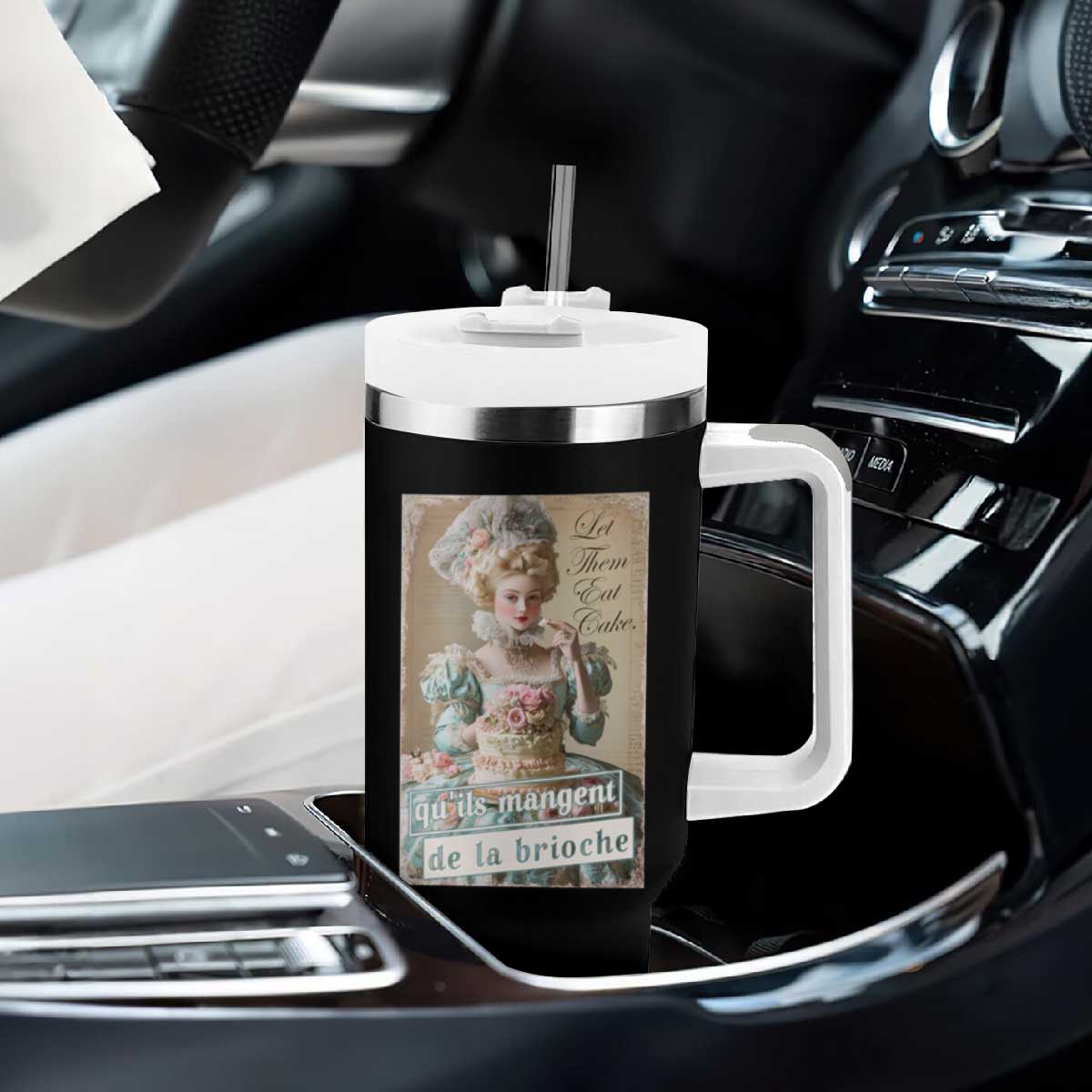 Satirical Funny History Jokes Tumbler With Handle Let Them Eat Cake Marie Antoinette Queen of France TS09 Print Your Wear