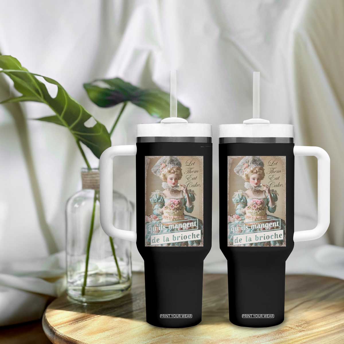 Satirical Funny History Jokes Tumbler With Handle Let Them Eat Cake Marie Antoinette Queen of France TS09 Print Your Wear