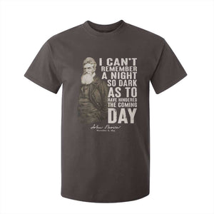 John Brown T Shirt For Kid I Cannot Remember A Night So Dark As To Have Hindered The Coming Day TS09 Dark Chocolate Print Your Wear