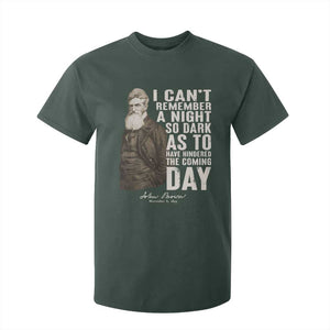John Brown T Shirt For Kid I Cannot Remember A Night So Dark As To Have Hindered The Coming Day TS09 Dark Forest Green Print Your Wear