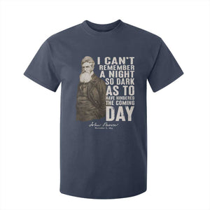 John Brown T Shirt For Kid I Cannot Remember A Night So Dark As To Have Hindered The Coming Day TS09 Navy Print Your Wear