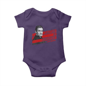 John Brown Baby Onesie Caution Is Cowardice TS09 Purple Print Your Wear