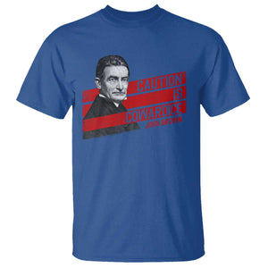 John Brown T Shirt Caution Is Cowardice TS09 Royal Blue Print Your Wear