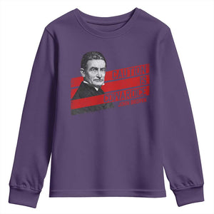John Brown Youth Sweatshirt Caution Is Cowardice TS09 Purple Print Your Wear