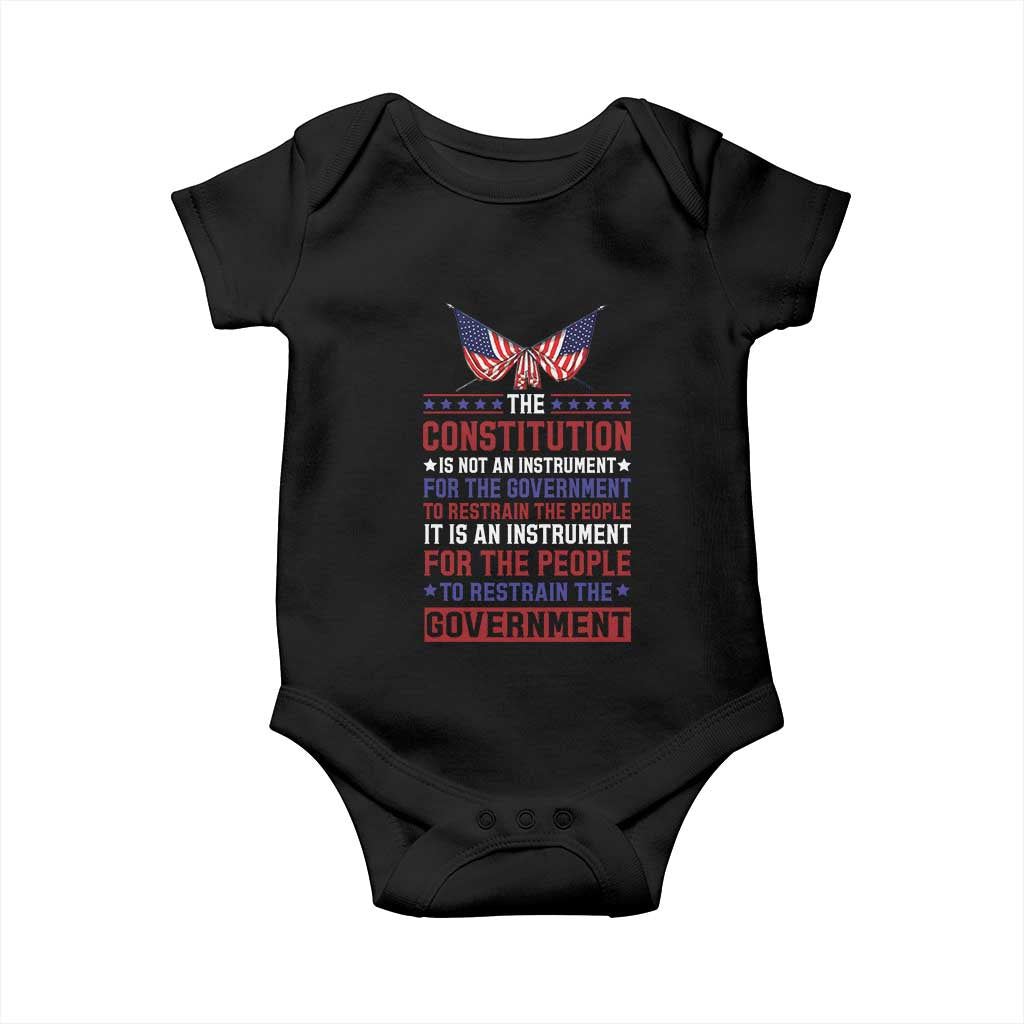 American Patriotism Baby Onesie The Constitution Is An Instrument TS09 Black Print Your Wear