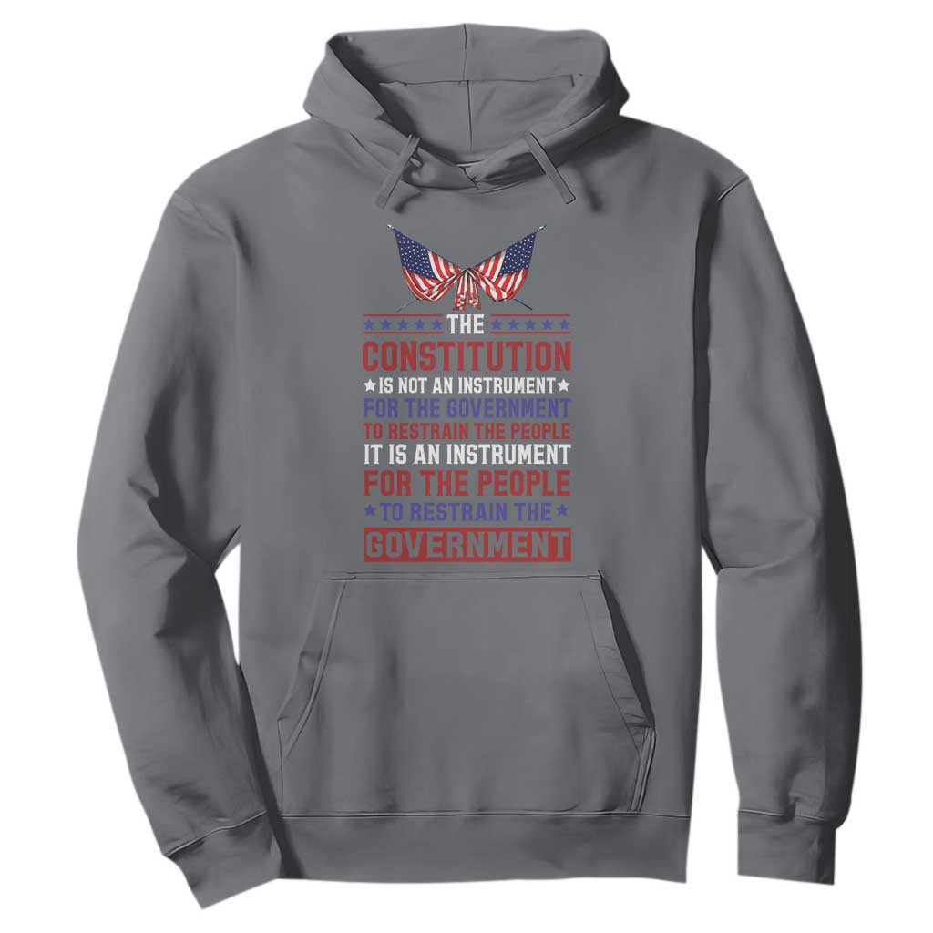 American Patriotism Hoodie The Constitution Is An Instrument TS09 Charcoal Print Your Wear