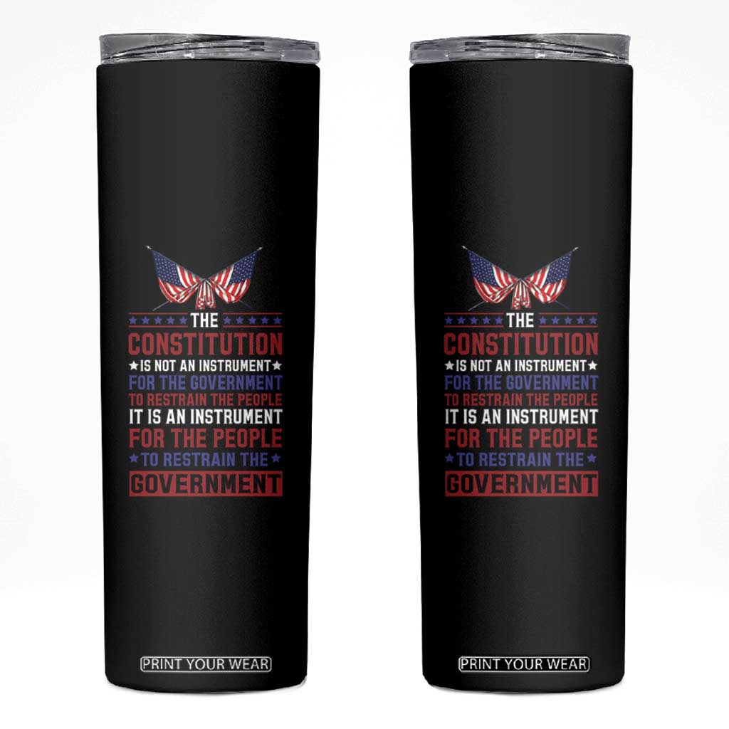 American Patriotism Skinny Tumbler The Constitution Is An Instrument TS09 Black Print Your Wear