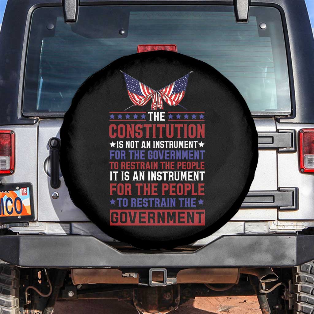American Patriotism Spare Tire Cover The Constitution Is An Instrument TS09 No hole Black Print Your Wear