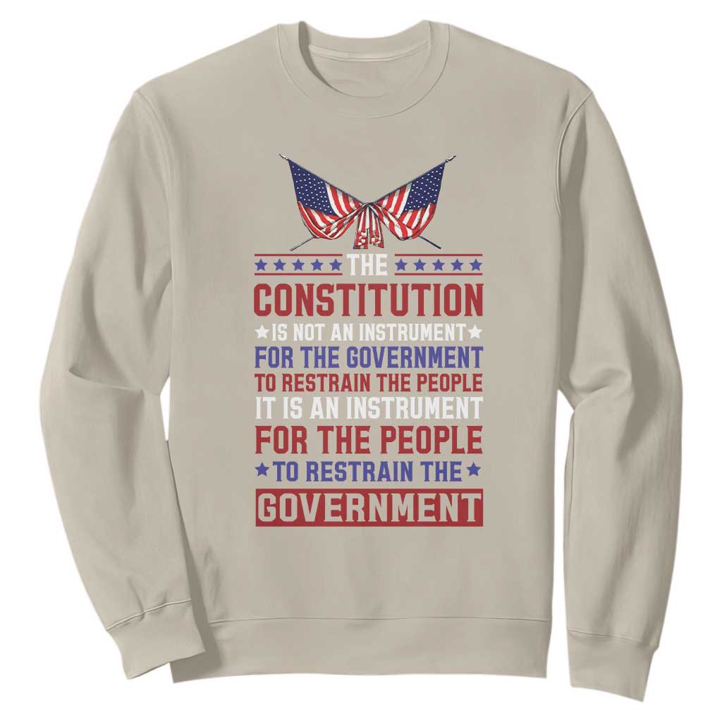 American Patriotism Sweatshirt The Constitution Is An Instrument TS09 Sand Print Your Wear