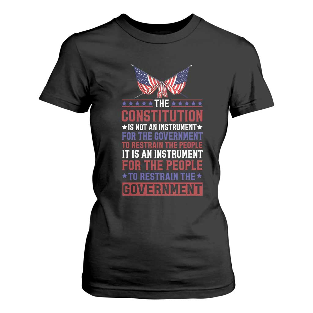 American Patriotism T Shirt For Women The Constitution Is An Instrument TS09 Black Print Your Wear