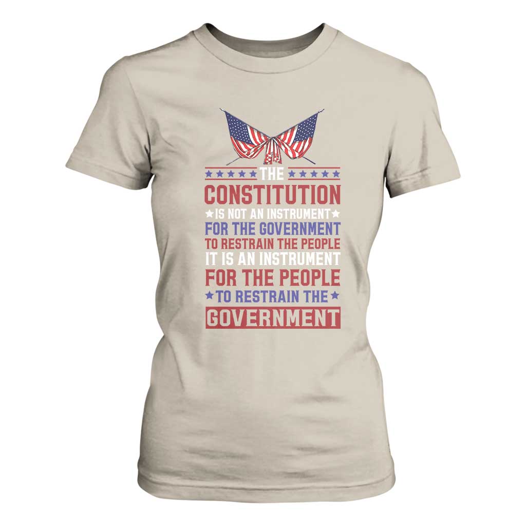 American Patriotism T Shirt For Women The Constitution Is An Instrument TS09 Sand Print Your Wear