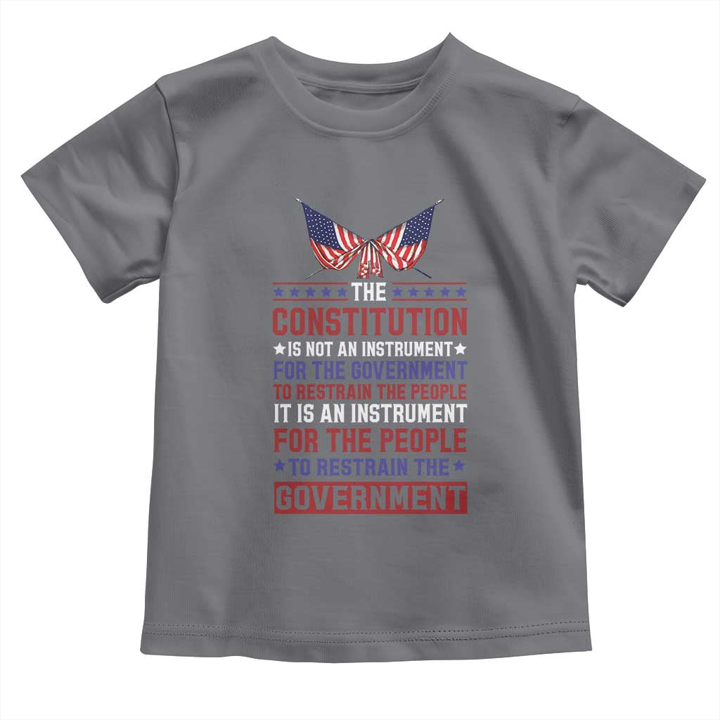 American Patriotism Toddler T Shirt The Constitution Is An Instrument TS09 Charcoal Print Your Wear