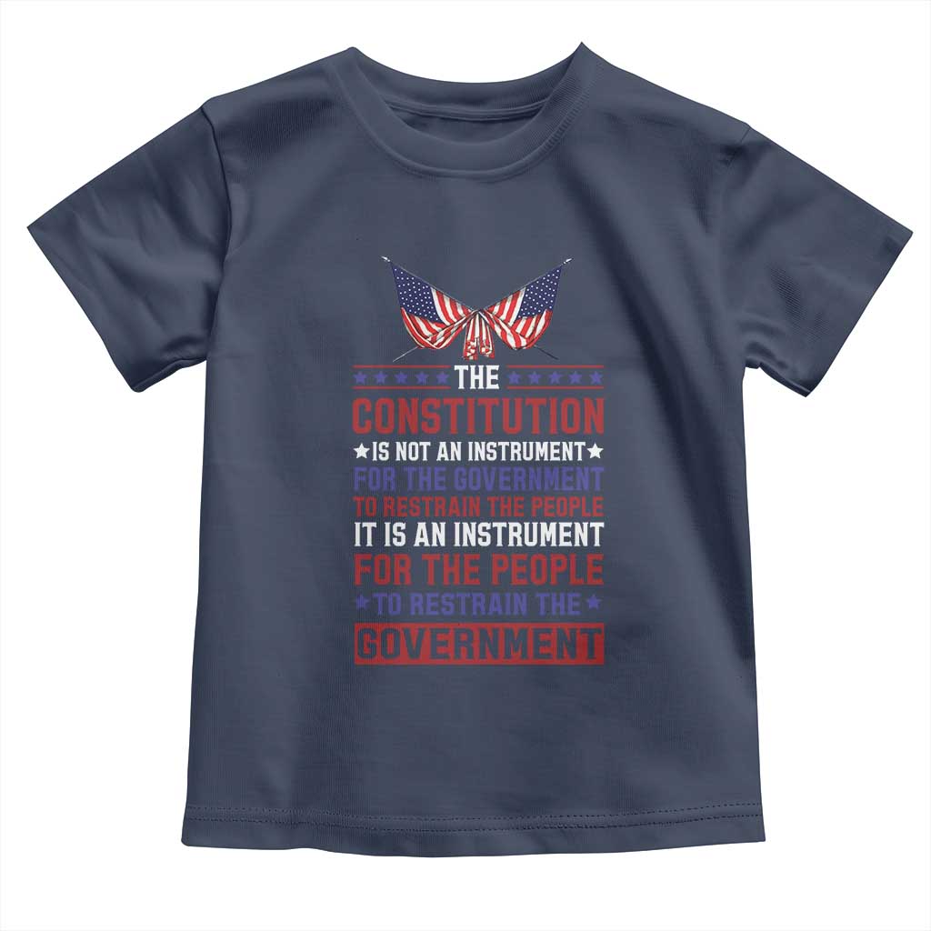 American Patriotism Toddler T Shirt The Constitution Is An Instrument TS09 Navy Print Your Wear