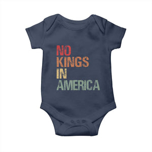 Retro No Kings in America Baby Onesie TS09 Navy Print Your Wear