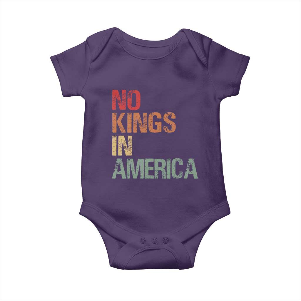 Retro No Kings in America Baby Onesie TS09 Purple Print Your Wear