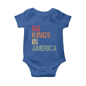 Retro No Kings in America Baby Onesie TS09 Royal Blue Print Your Wear