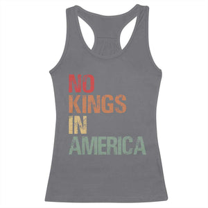 Retro No Kings in America Racerback Tank Top TS09 Charcoal Print Your Wear