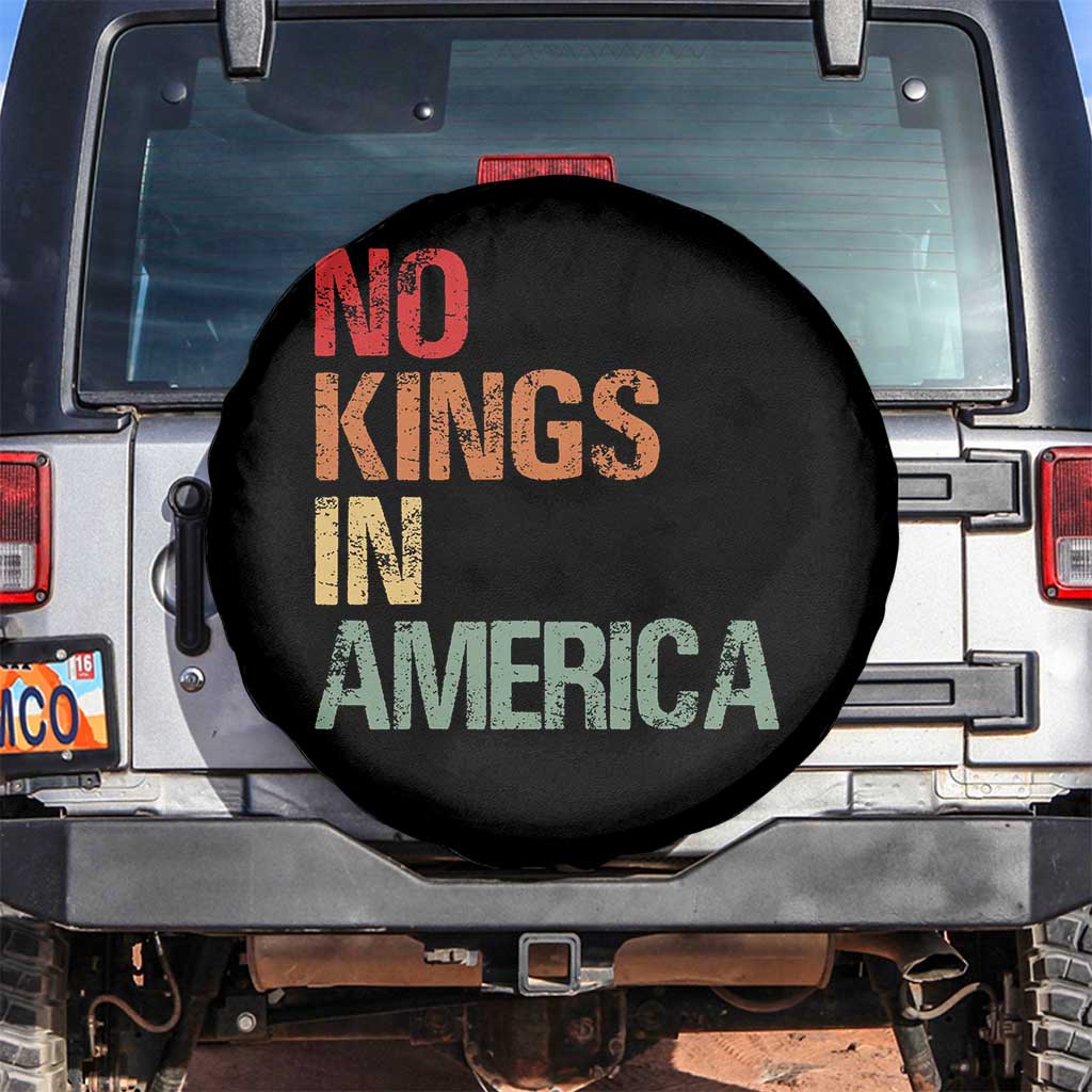 Retro No Kings in America Spare Tire Cover TS09 No hole Black Print Your Wear
